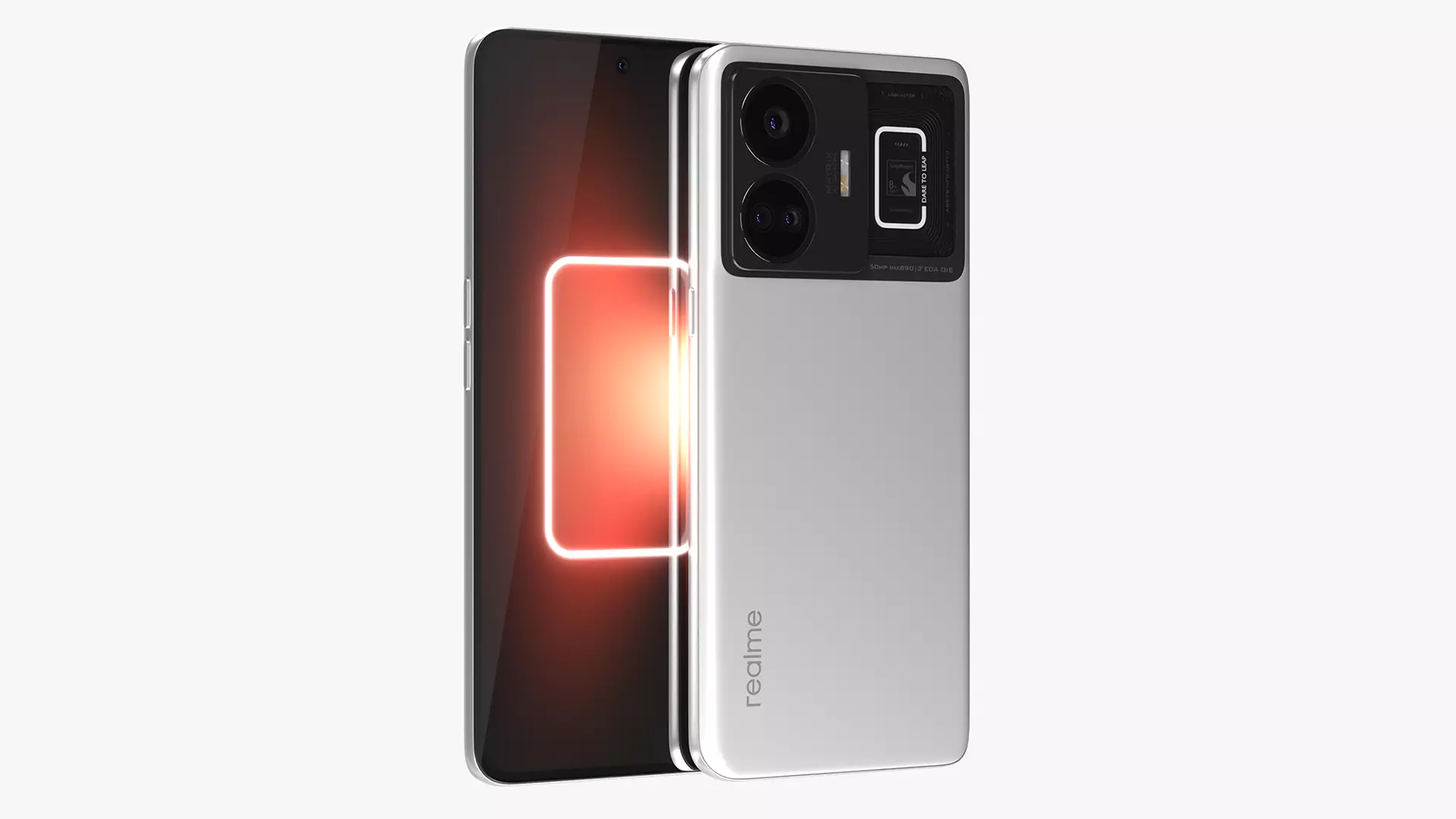 Realme GT Neo 5 White Low-poly 3D model_0