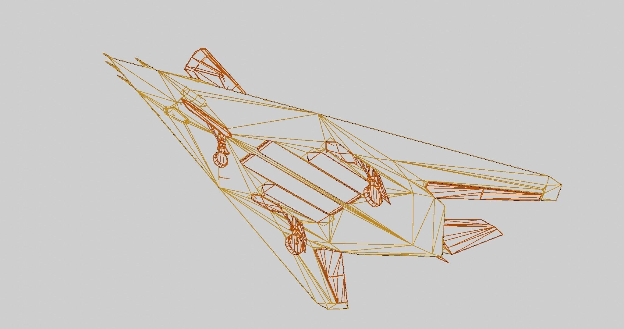 Lockheed F-117 Nighthawk Low-poly 3D model_19