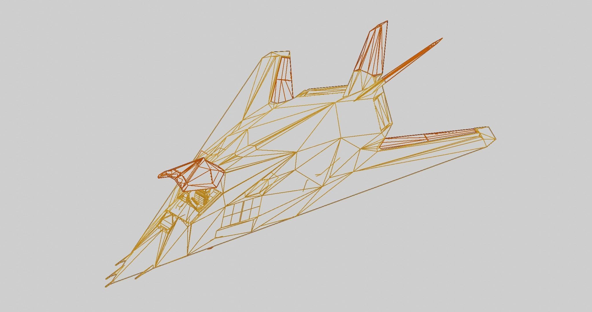 Lockheed F-117 Nighthawk Low-poly 3D model_18