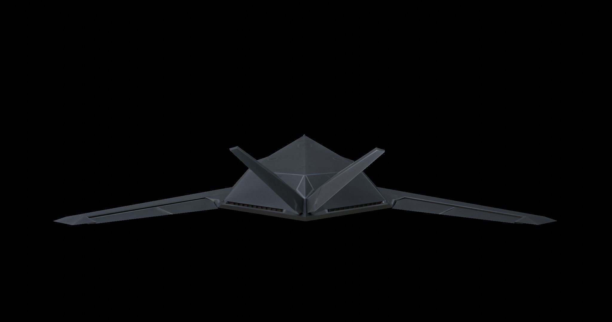 Lockheed F-117 Nighthawk Low-poly 3D model_15