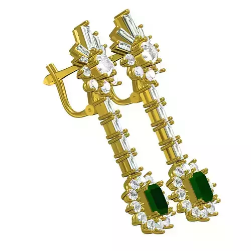 Antique Vintage Style Dangle Hoop Earring