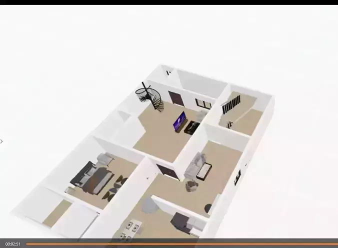 3d house model and interior minimum price Indian hose modern 