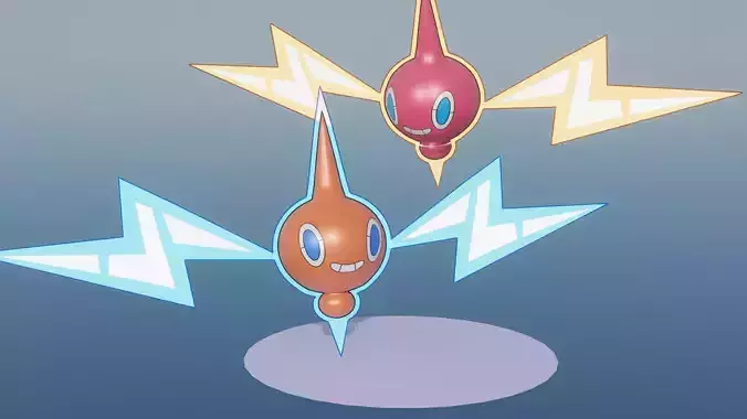 Pokemon Rotom and Shiny Version Low-poly 3D model Pokemon Rotom and Shiny Version Low-poly 3D model