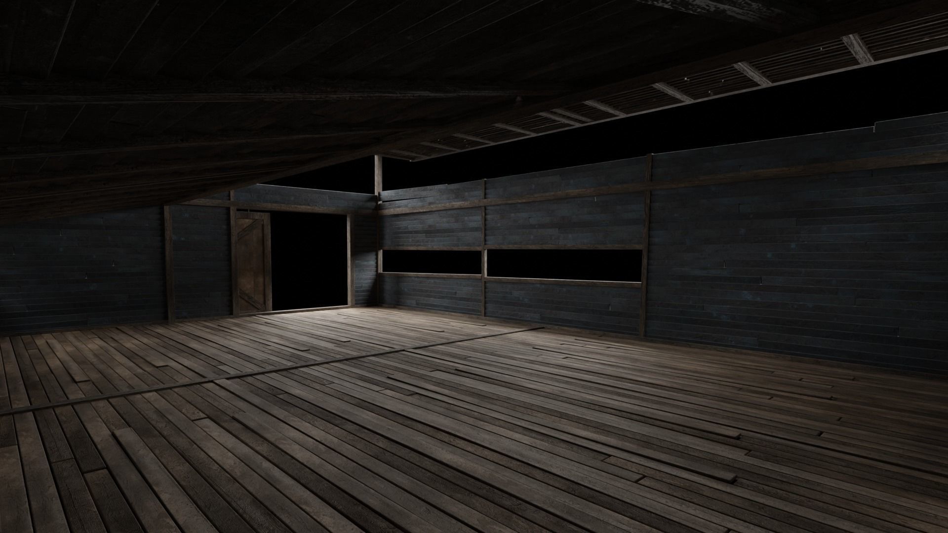 WILD WEST WAREHOUSE WORKSHOP SHED BARN STORAGE COLLECTION Low-poly 3D model_51