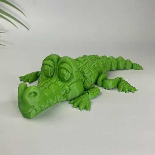 CUTE FLEXI CROCODILE ARTICULATED 3D print model 5