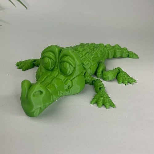 CUTE FLEXI CROCODILE ARTICULATED 3D print model 4
