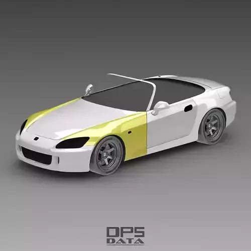 S2000 AP2 Front Fenders Exterior Surface Model 3D Laser-Scanned