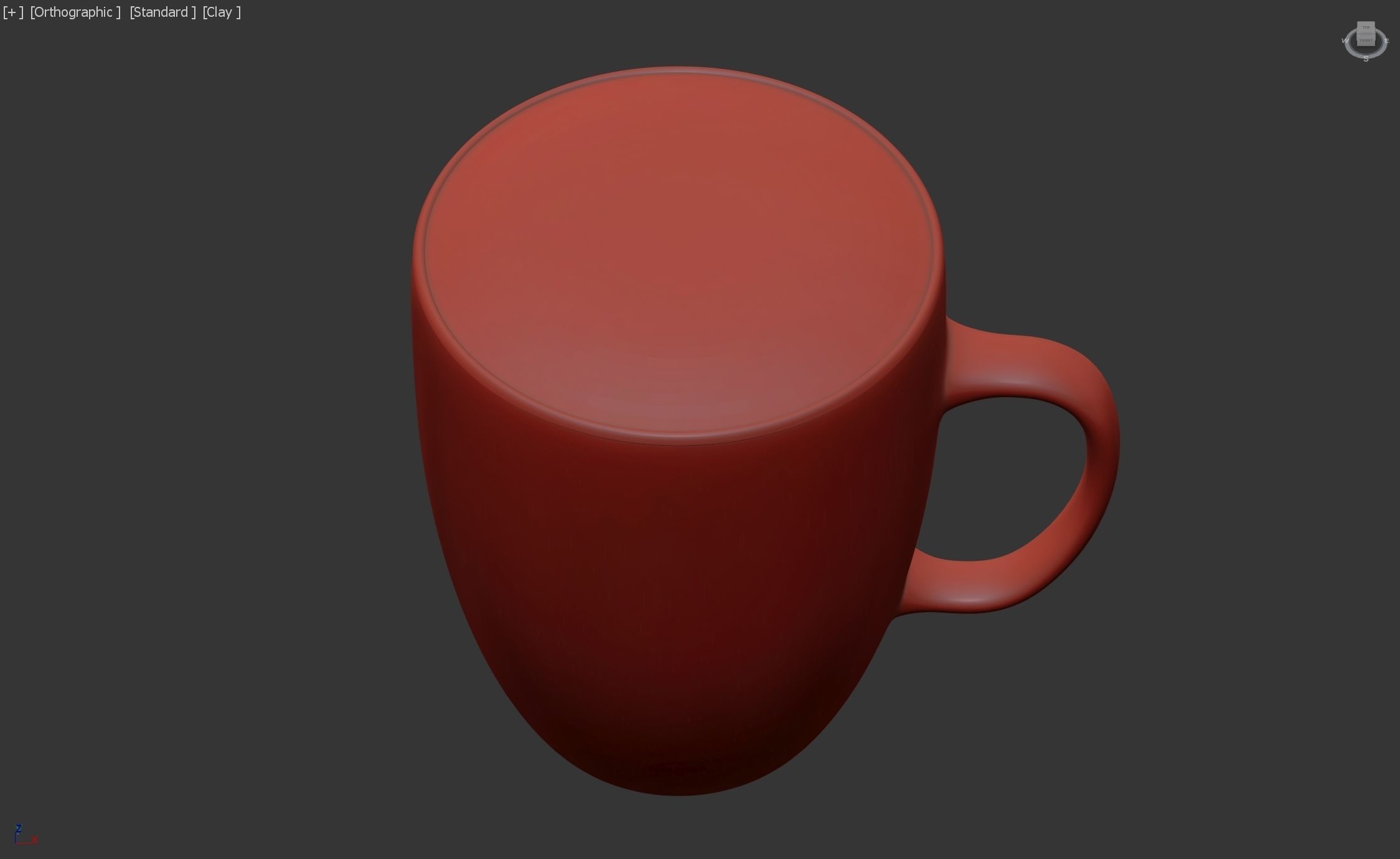 Caffe Latte Coffee Glass Cup Mug with Handle 3D model_6