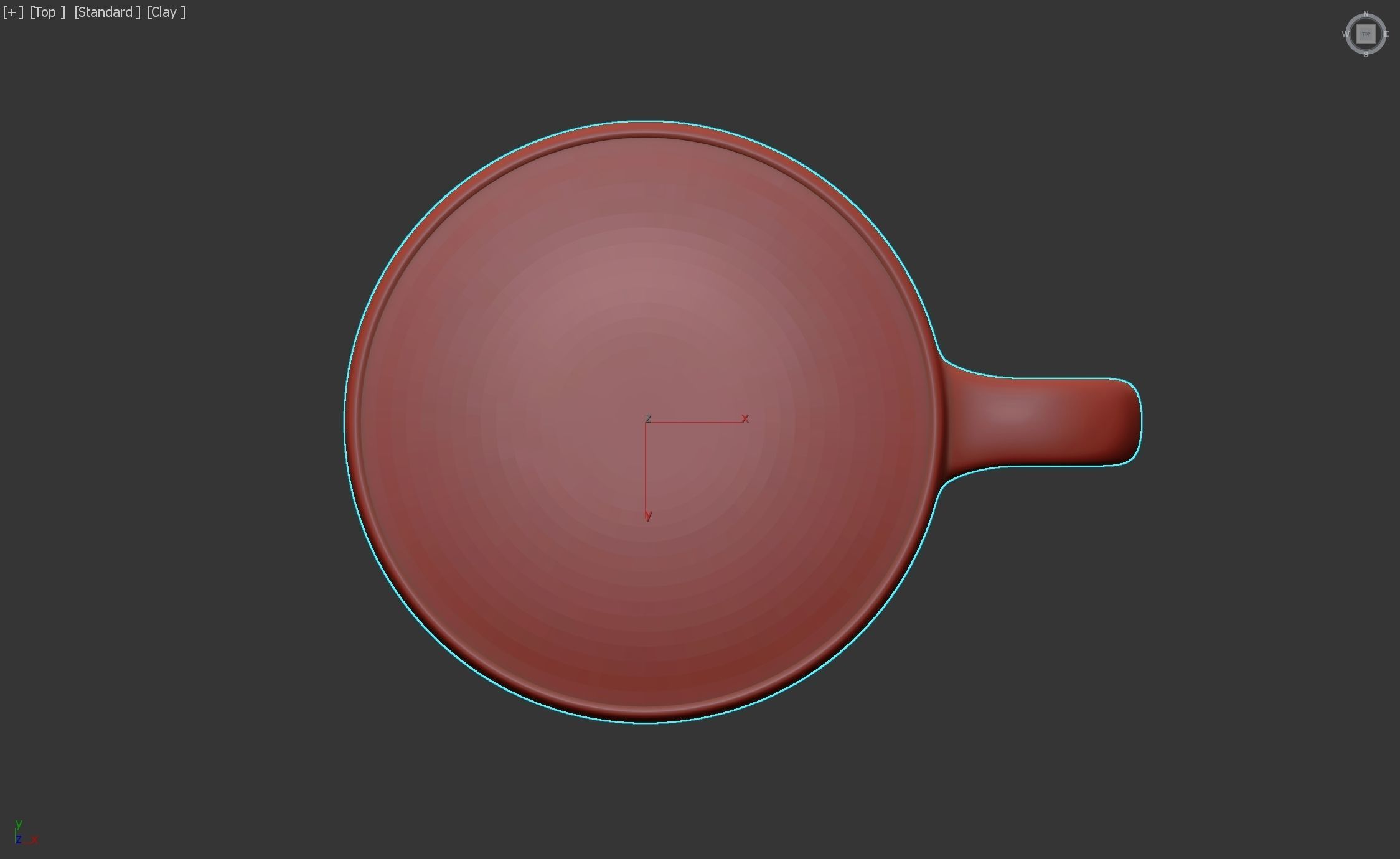 Caffe Latte Coffee Glass Cup Mug with Handle 3D model_4