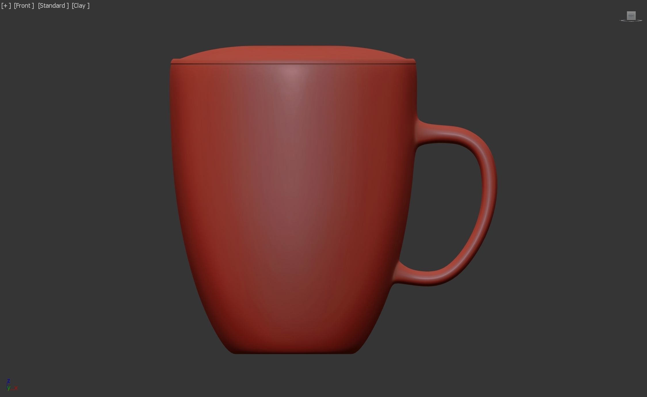 Caffe Latte Coffee Glass Cup Mug with Handle 3D model_3