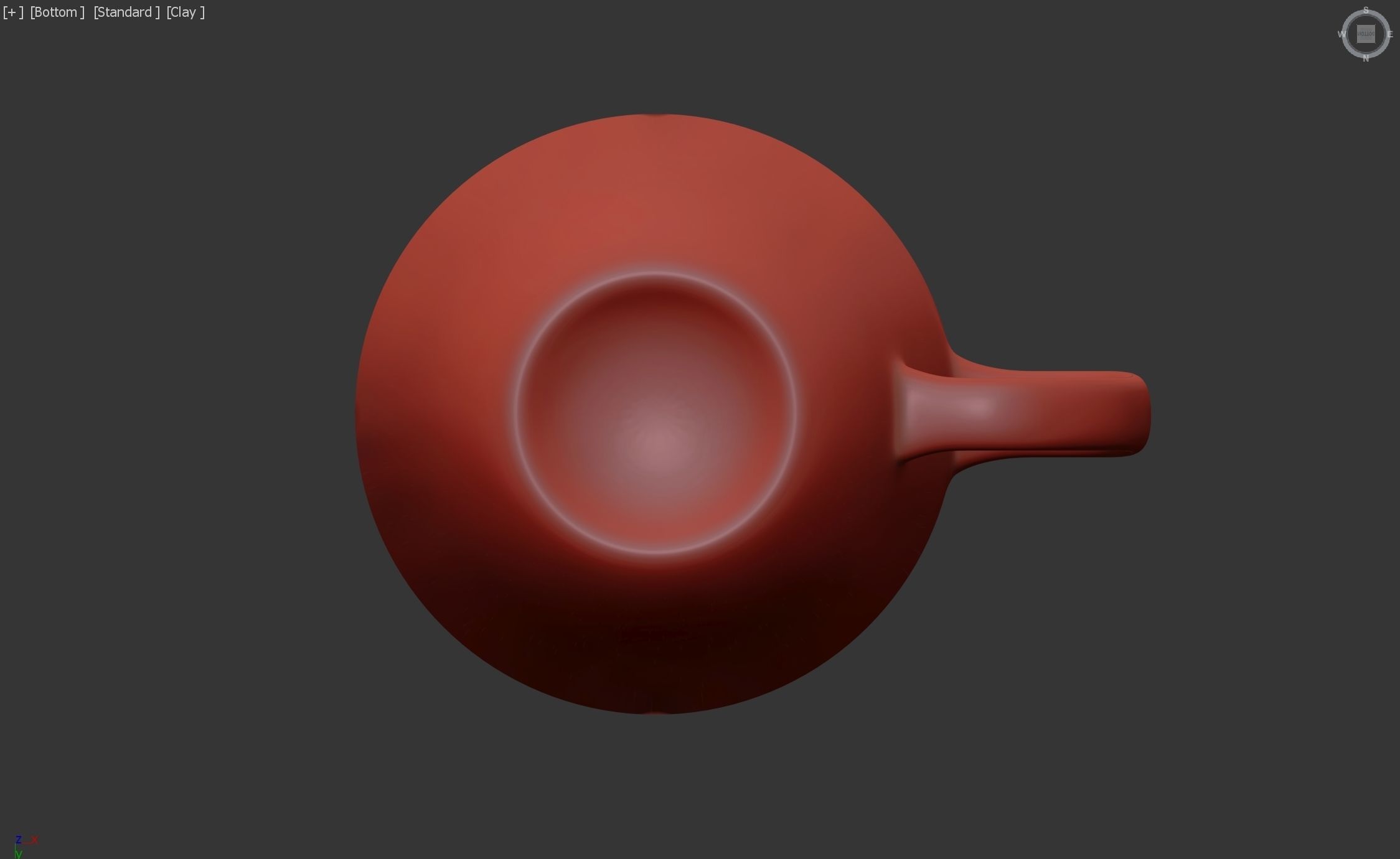 Caffe Latte Coffee Glass Cup Mug with Handle 3D model_5