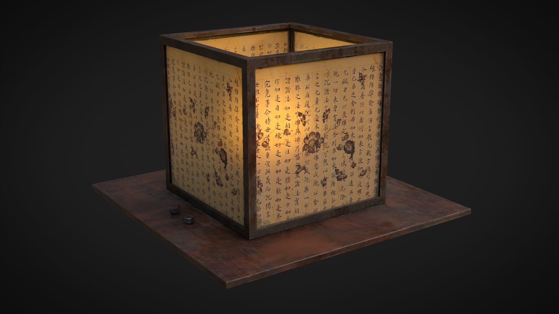 Lantern Low-poly 3D model_1