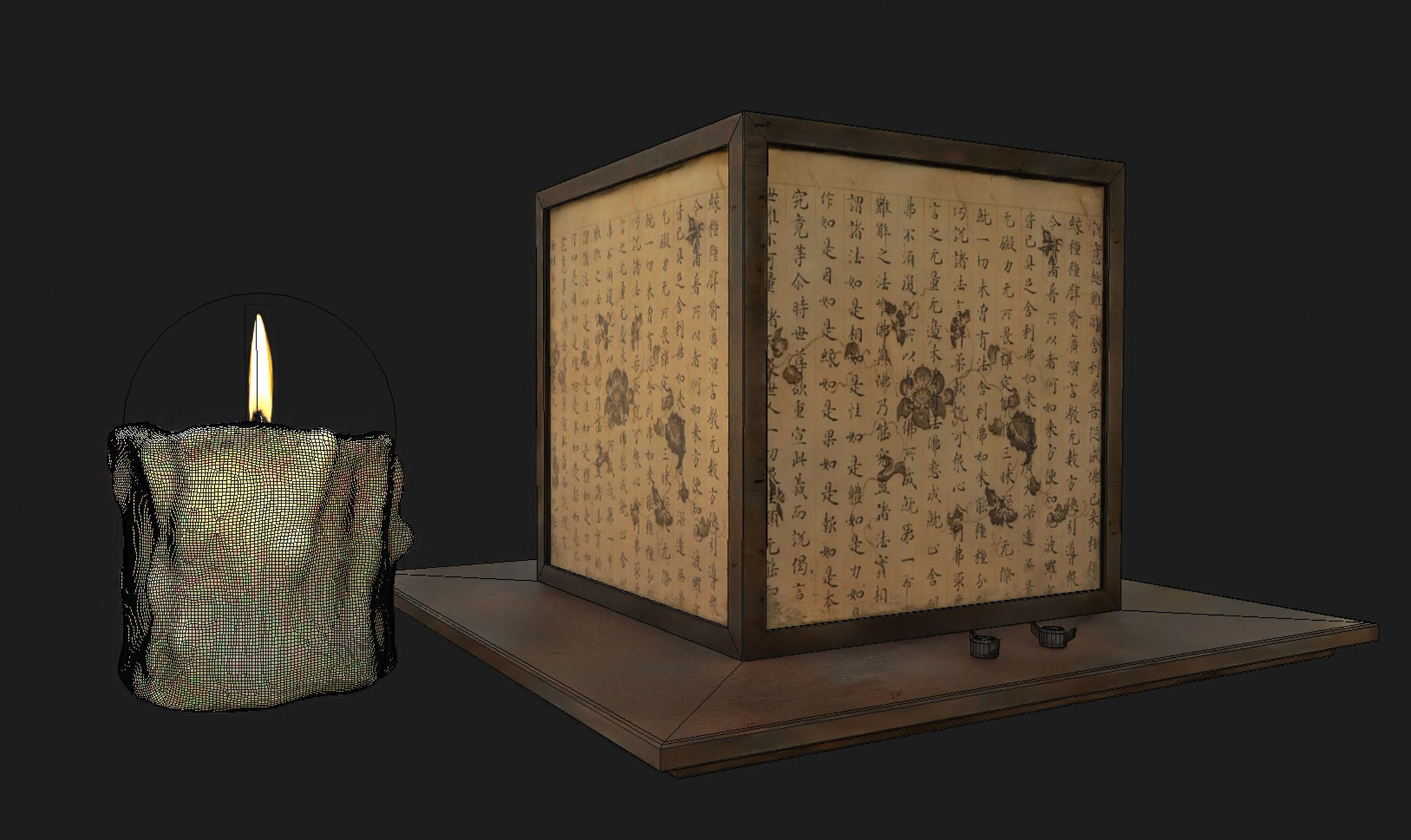 Lantern Low-poly 3D model_5