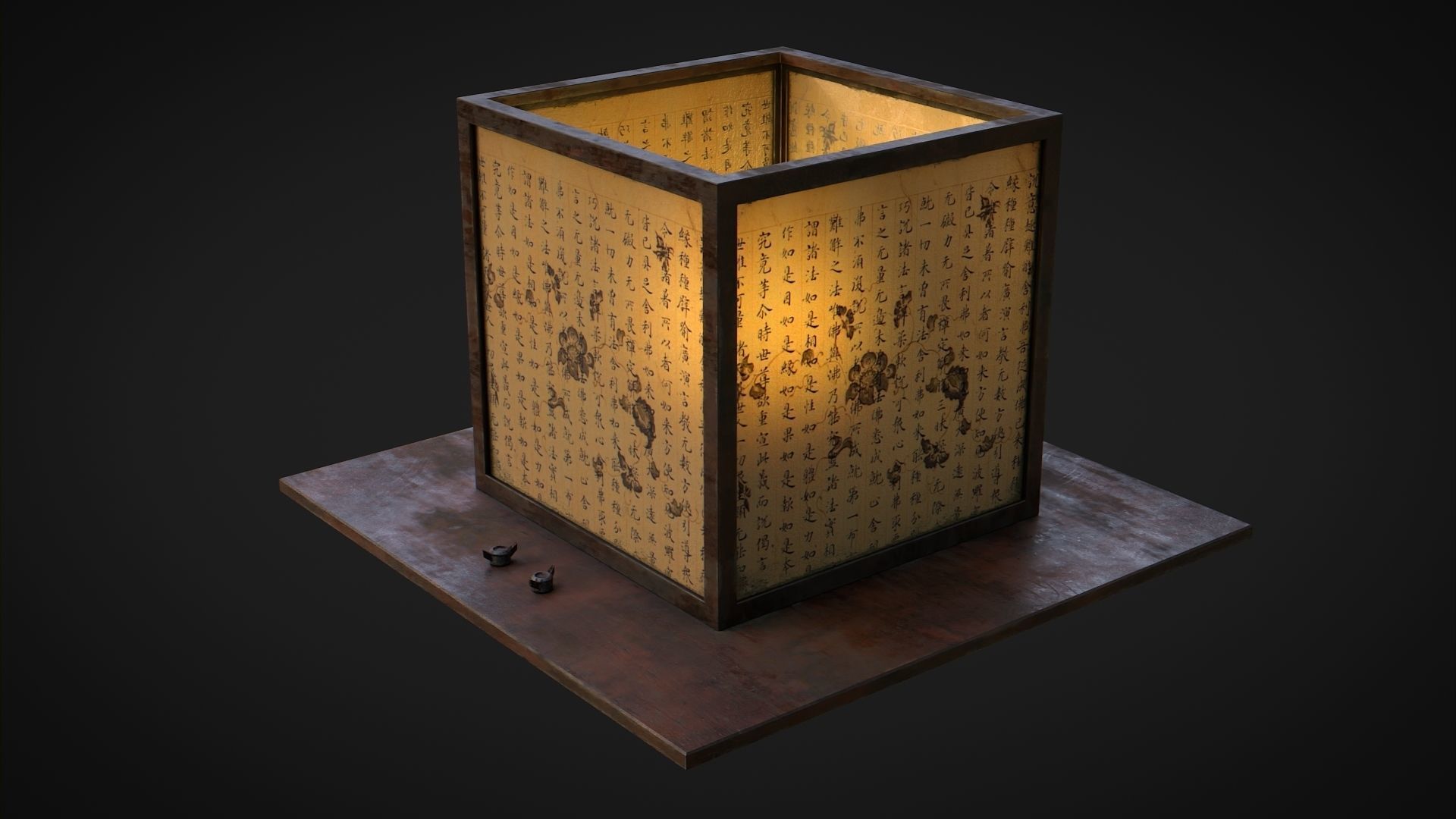 Lantern Low-poly 3D model_3