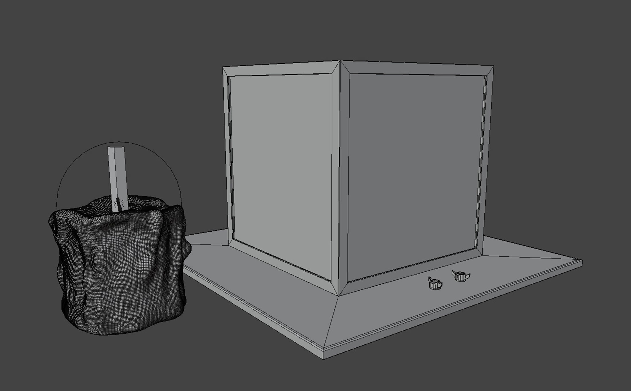 Lantern Low-poly 3D model_6