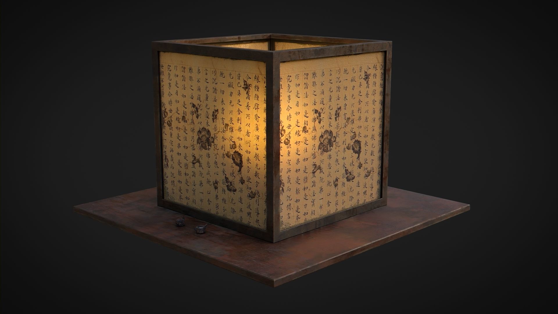 Lantern Low-poly 3D model_4