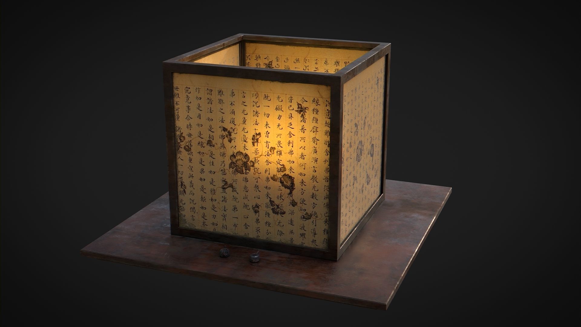 Lantern Low-poly 3D model_2