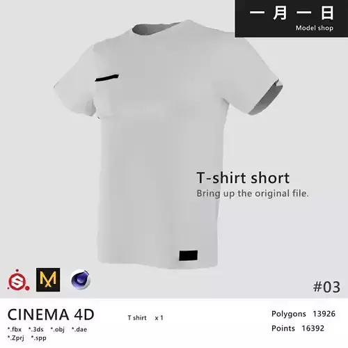 Tshirt short breast pocket