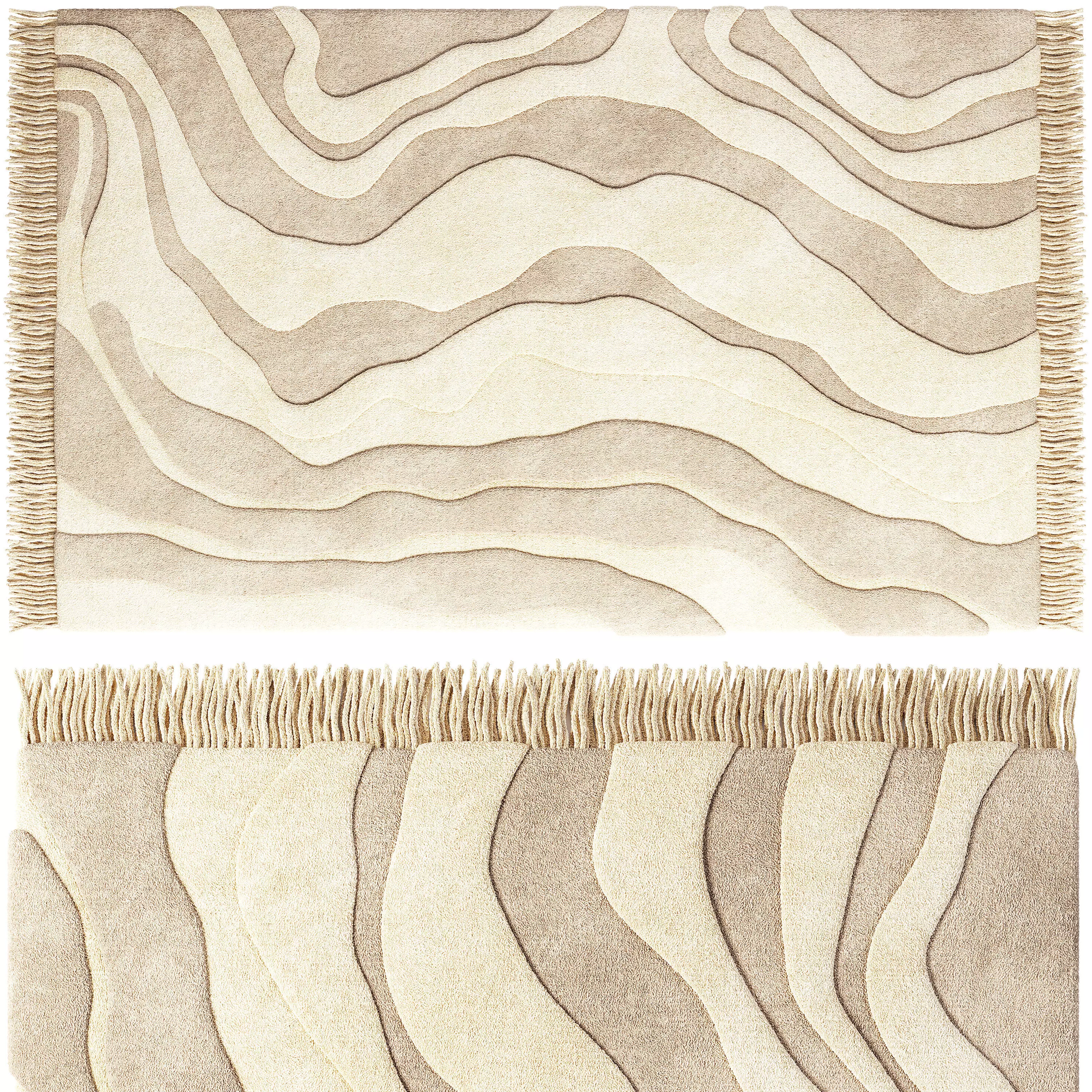 Tufted Sierra Rug Low-poly 3D model_0
