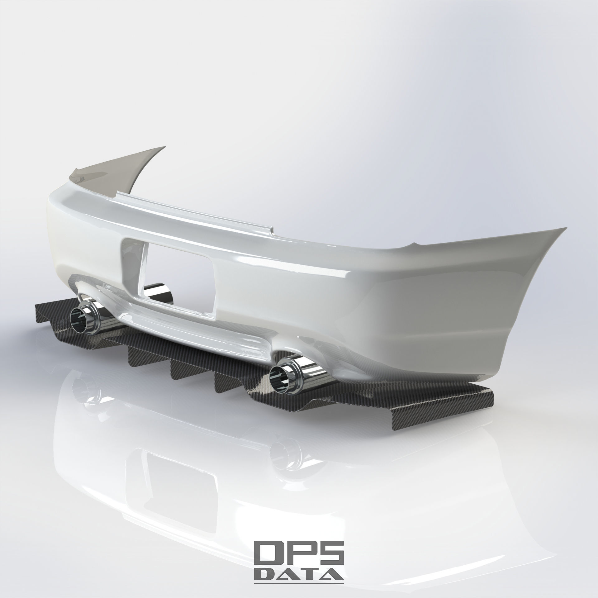 S2000 AP2 Rear Bumper Exterior Surface Model - 3D Laser-Scanned 3D model_4