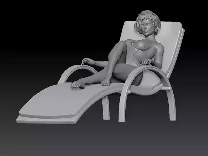 NEW BEACH GIRL CHAIR 3D print model