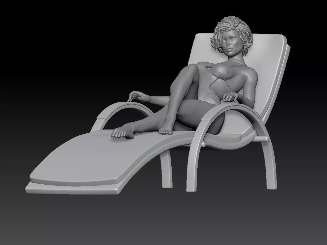 NEW BEACH GIRL CHAIR 3D print model_0
