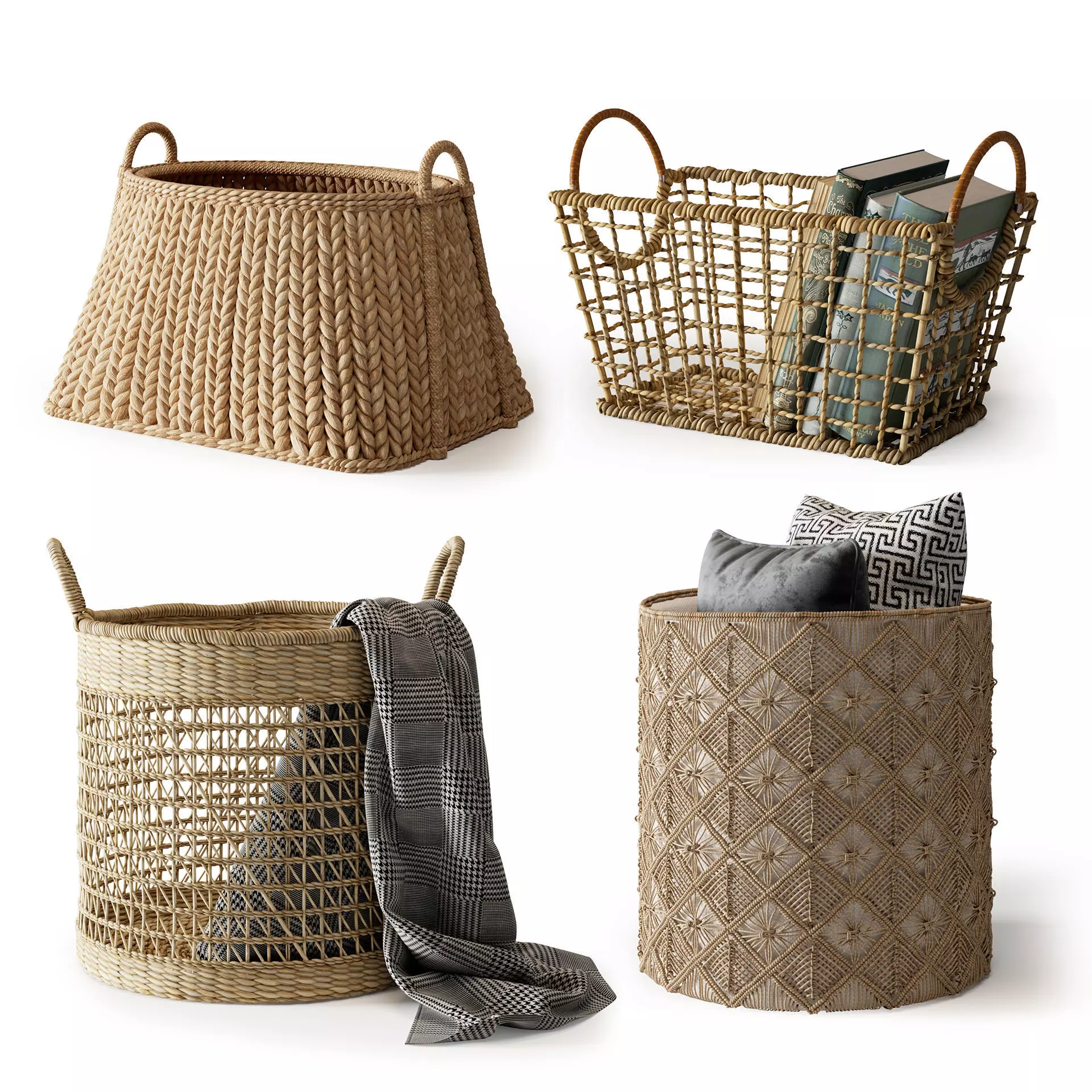Baskets Set 20 3D model_0