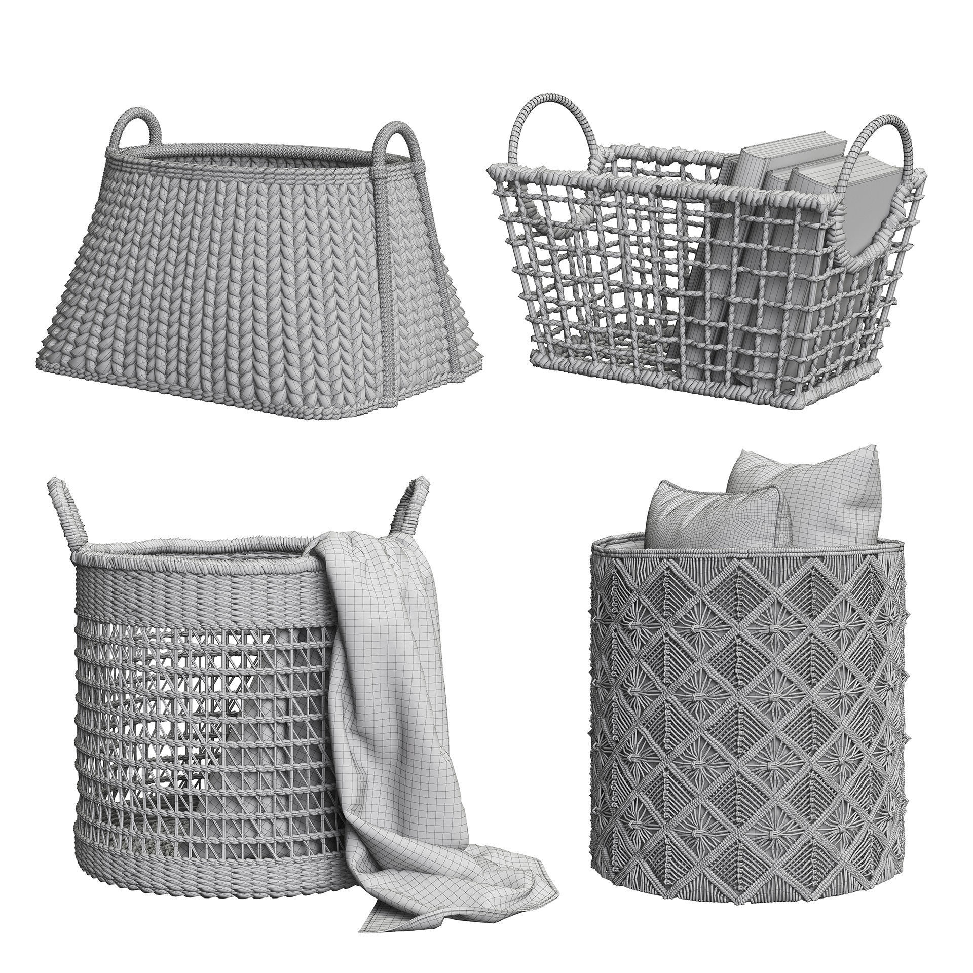 Baskets Set 20 3D model_6