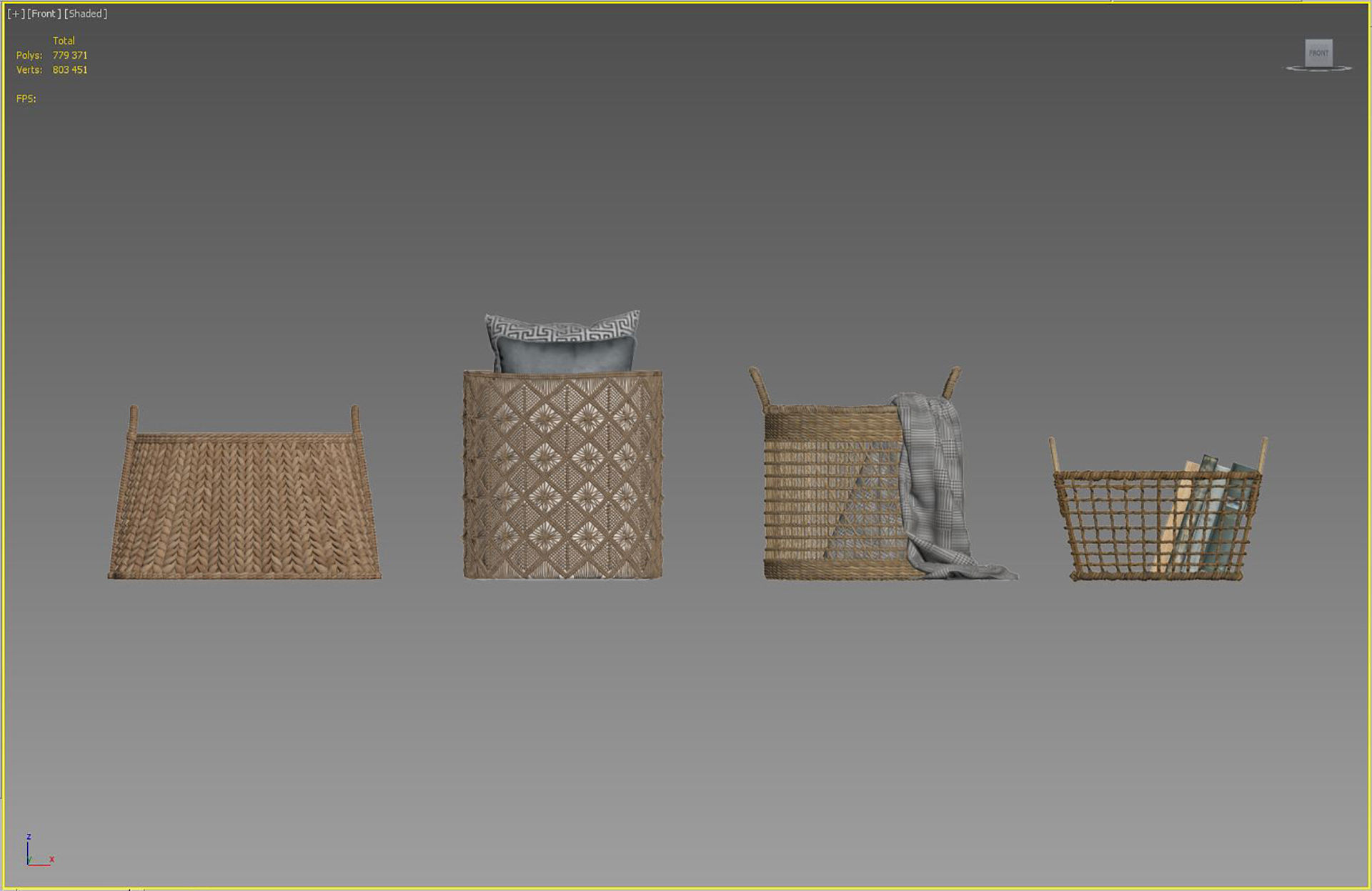 Baskets Set 20 3D model_5