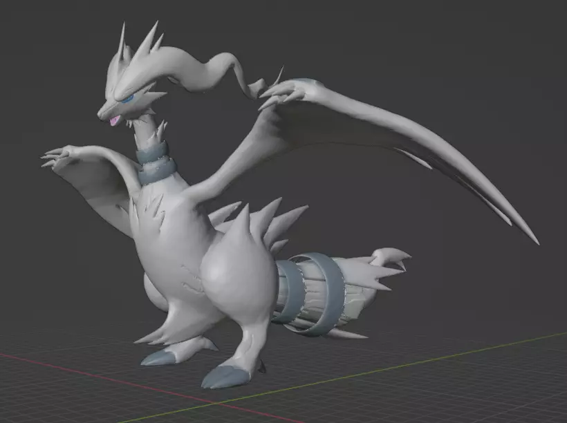 Reshiram 3D print model_0