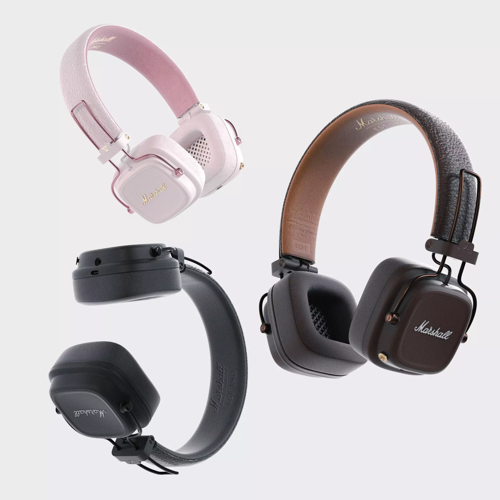 Headphones Marshall Major 4 Major 5 3D model_0