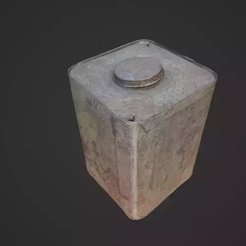 Scanned Rusty Oil Can