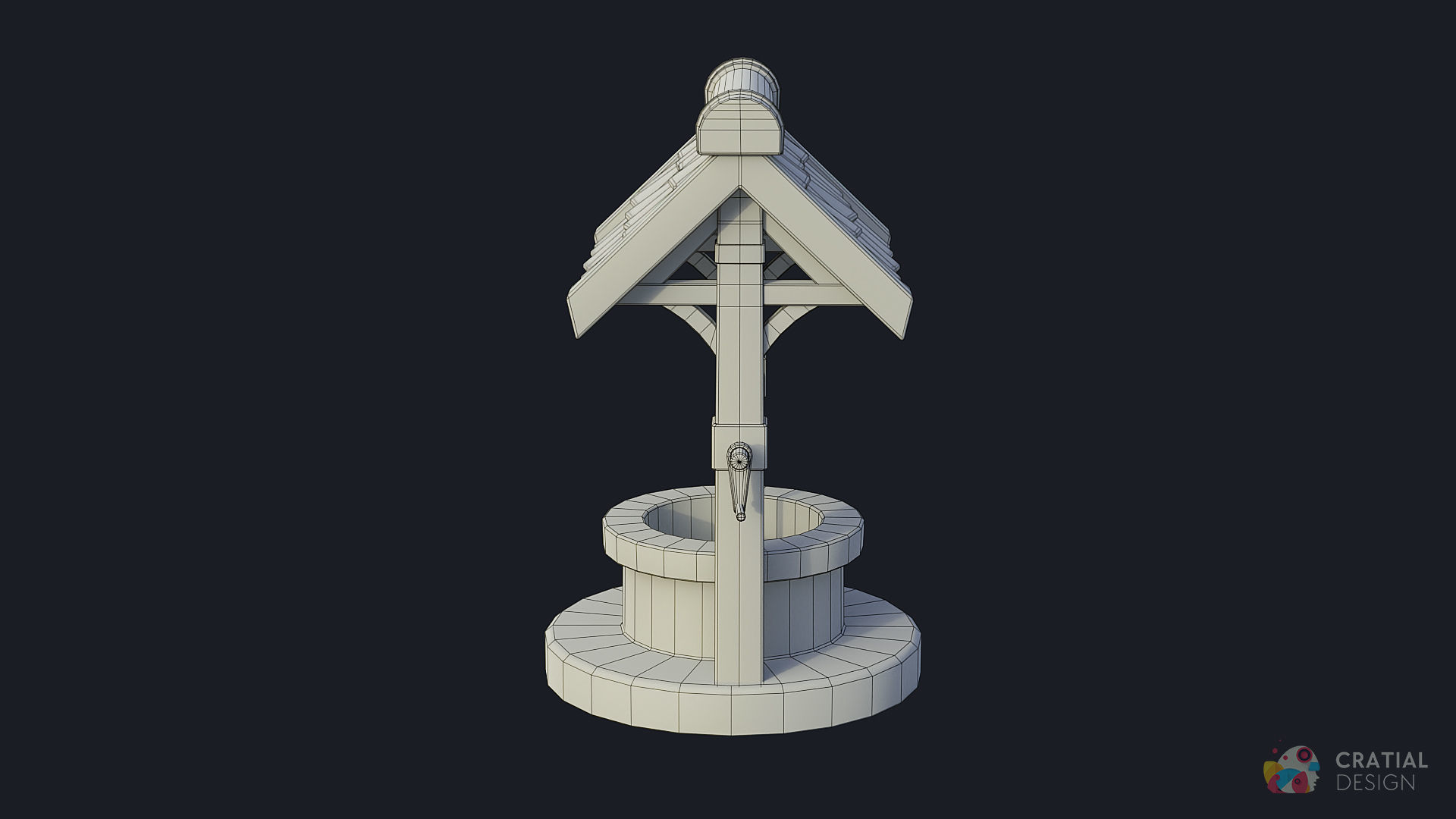 Stylized Well Low-poly 3D model_11
