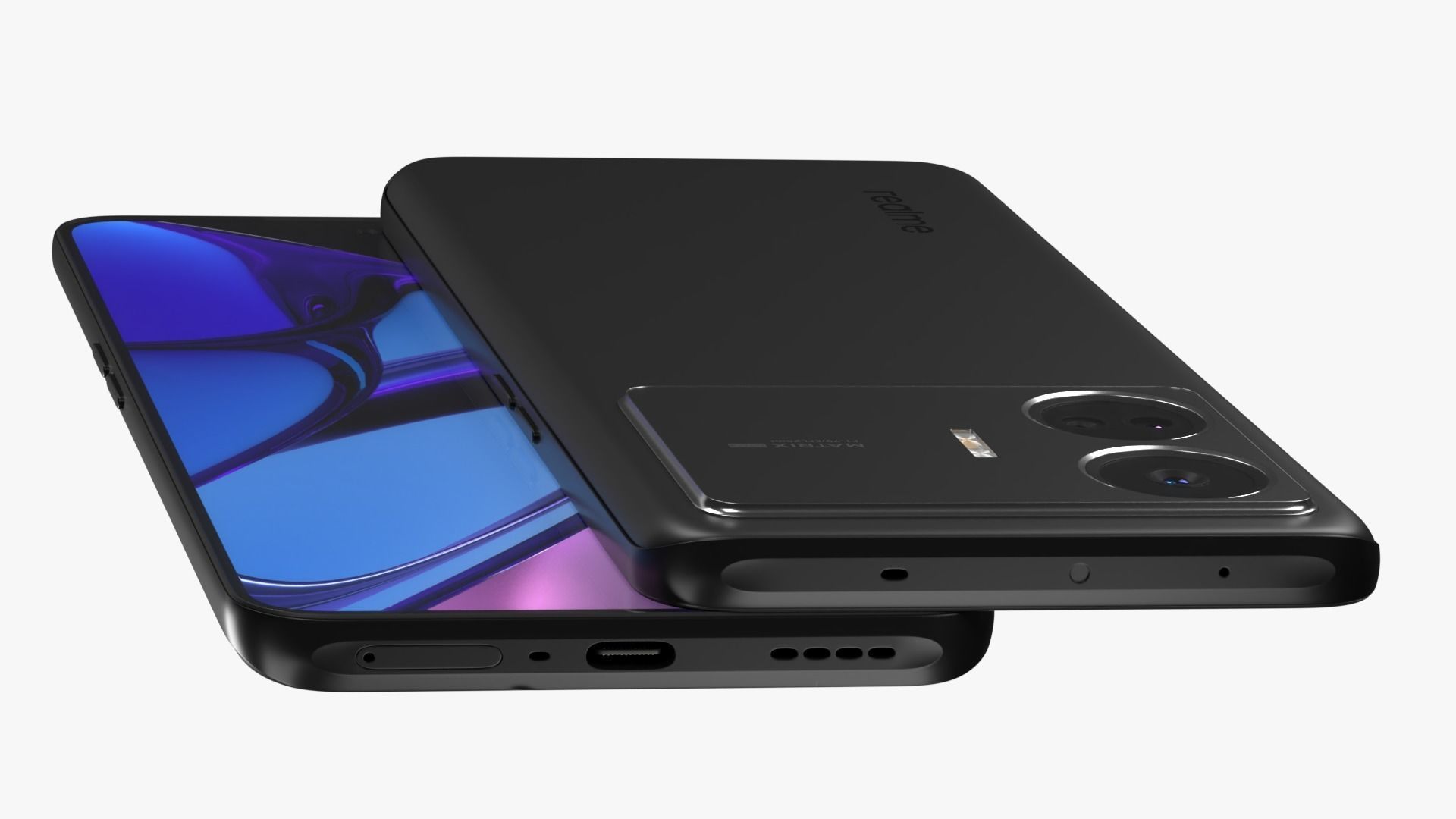 Realme GT Neo 5 SE Black Low-poly 3D model_6