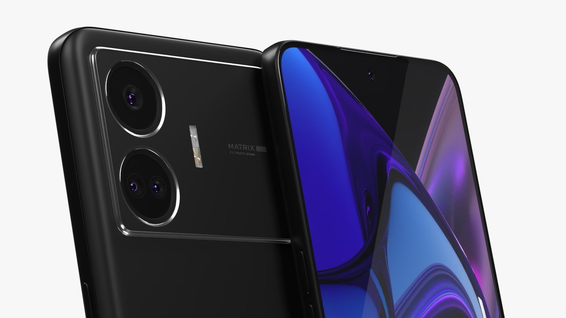 Realme GT Neo 5 SE Black Low-poly 3D model_3