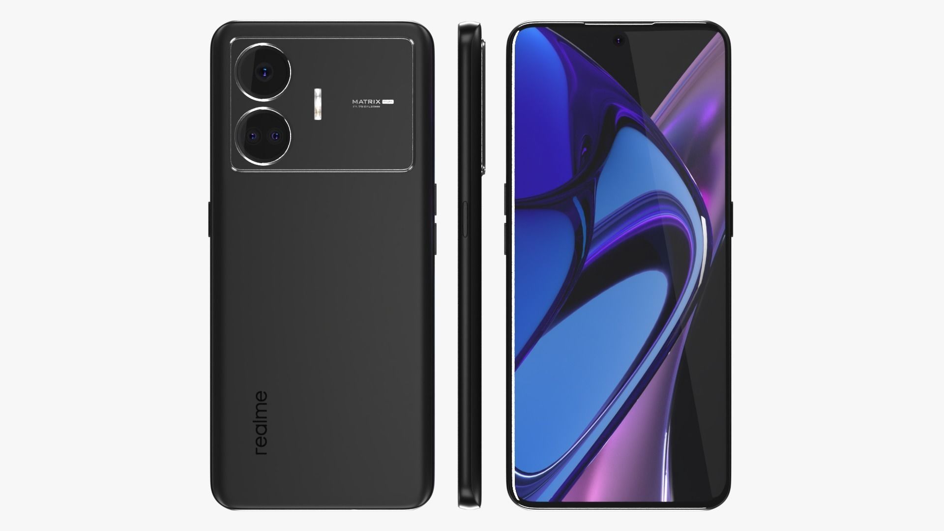 Realme GT Neo 5 SE Black Low-poly 3D model_2