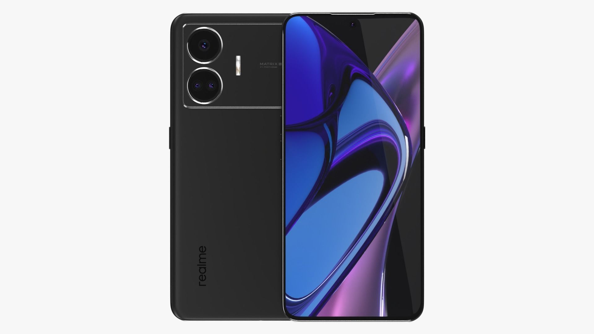 Realme GT Neo 5 SE Black Low-poly 3D model_1