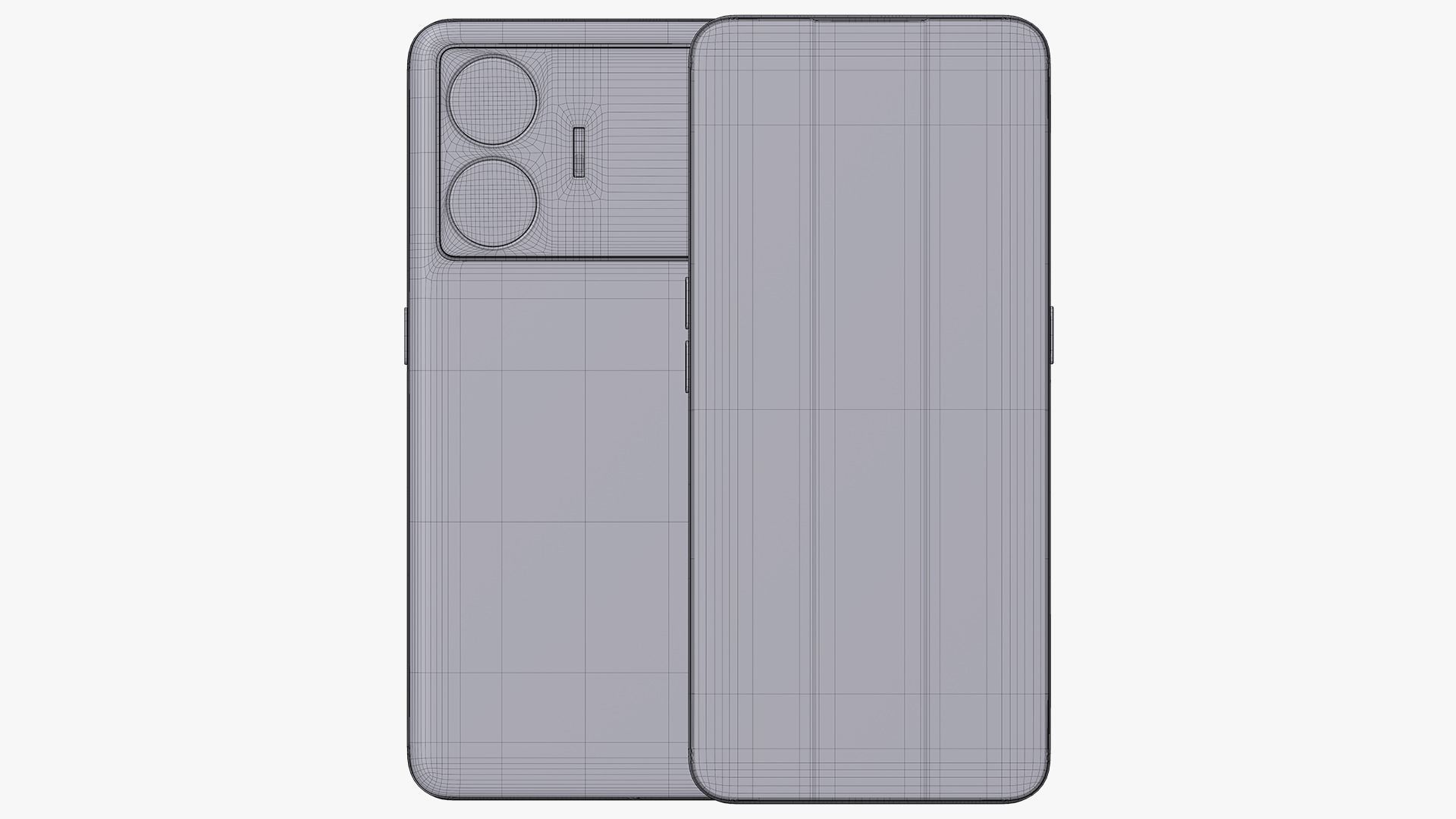 Realme GT Neo 5 SE Black Low-poly 3D model_11