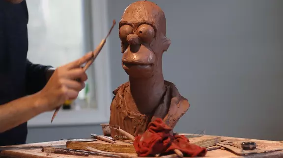 3d Homer Simpson as Homer bust sculpture Free 3D print model