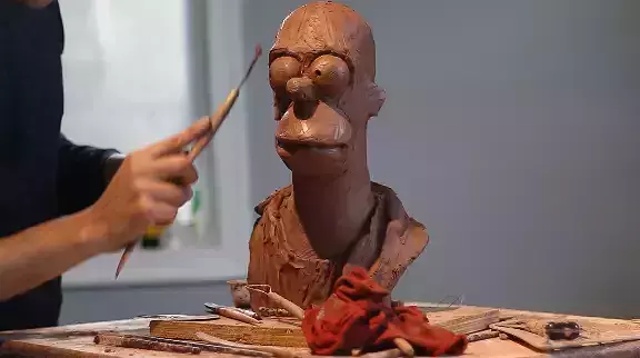 3d Homer Simpson as Homer bust sculpture Free 3D print model