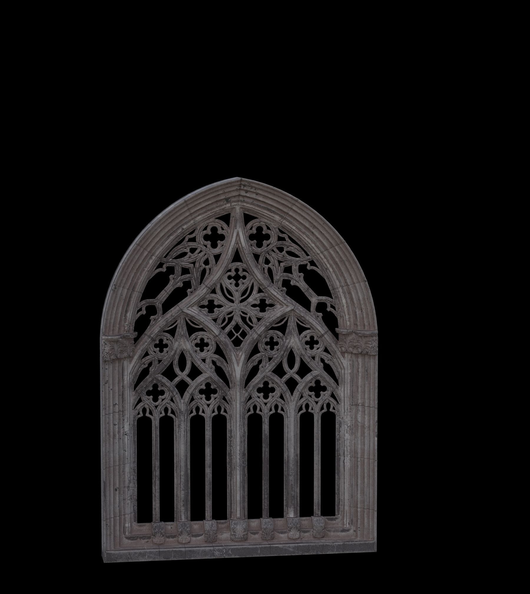 05 Medieval Textured windows pack 01 Low-poly 3D model_18