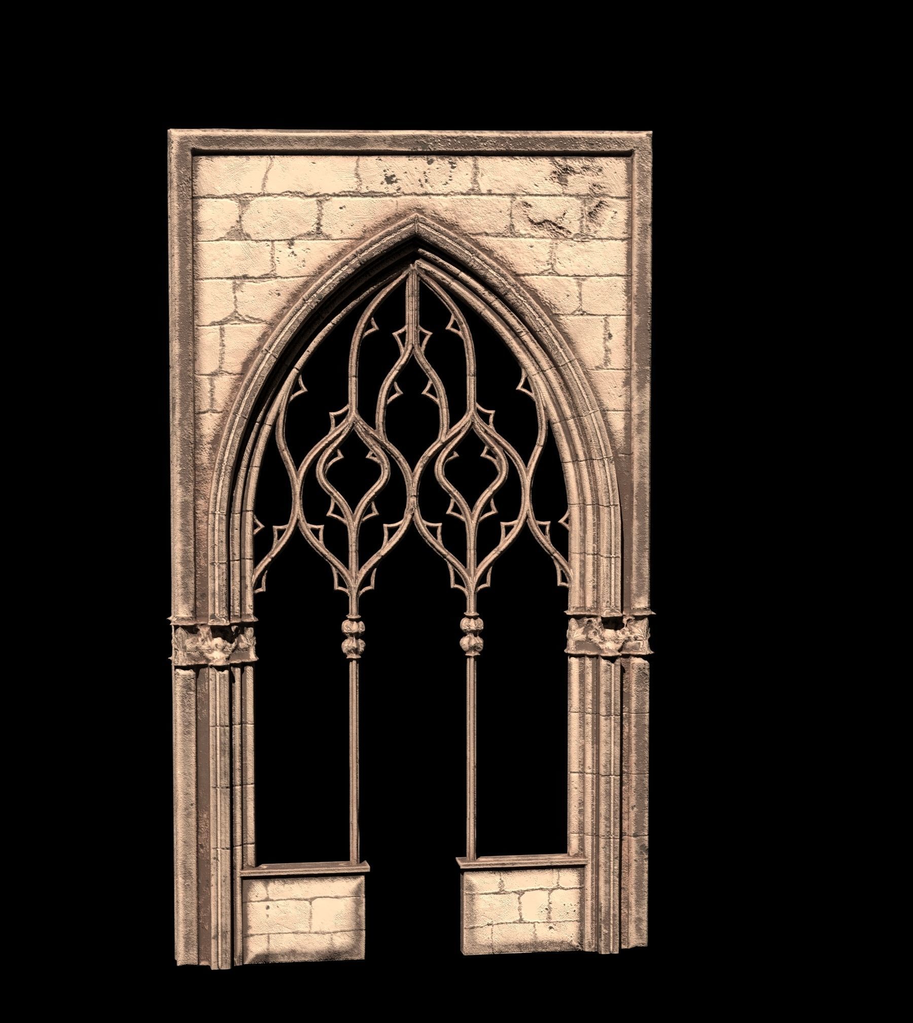 05 Medieval Textured windows pack 01 Low-poly 3D model_6