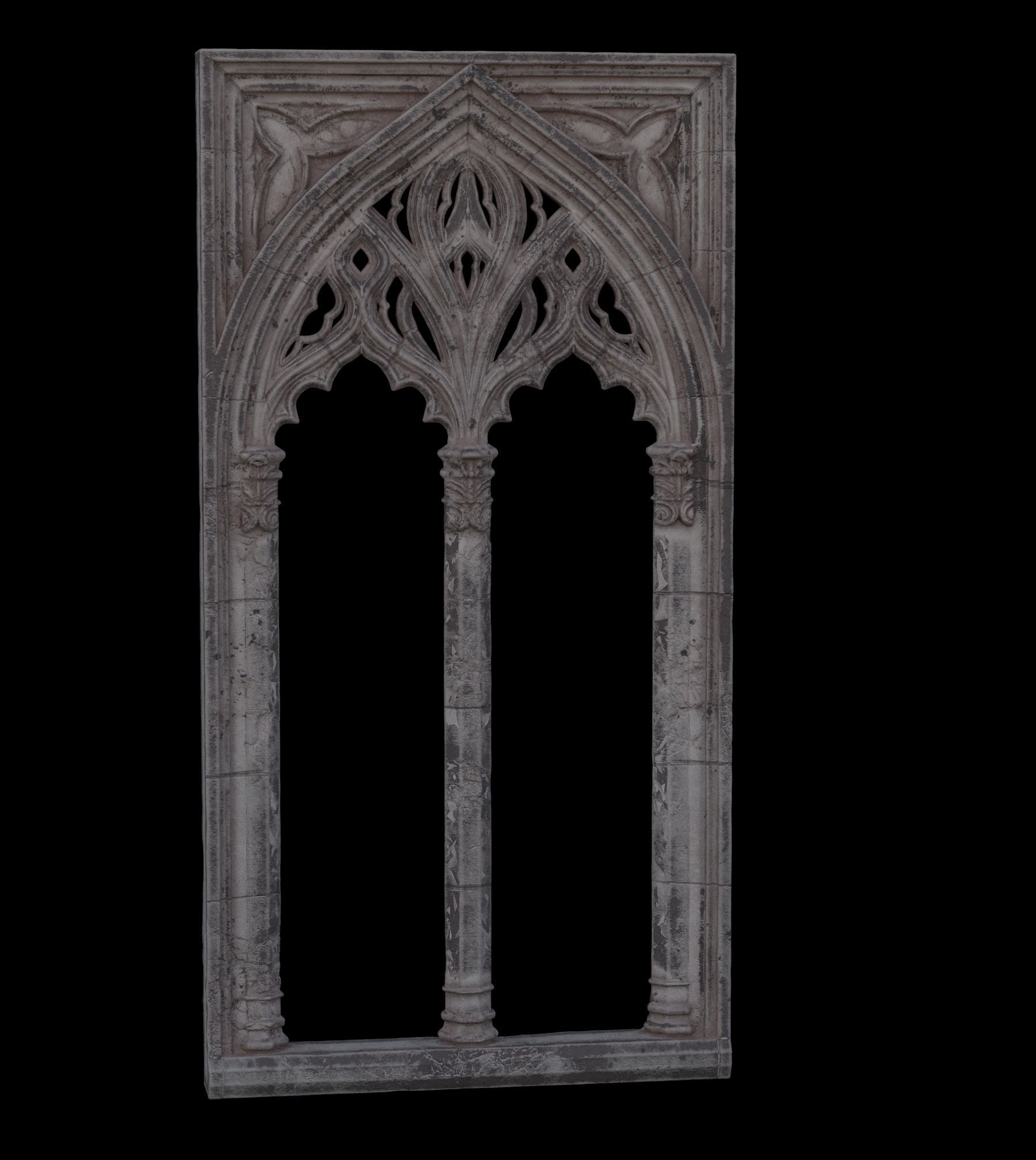 05 Medieval Textured windows pack 01 Low-poly 3D model_17