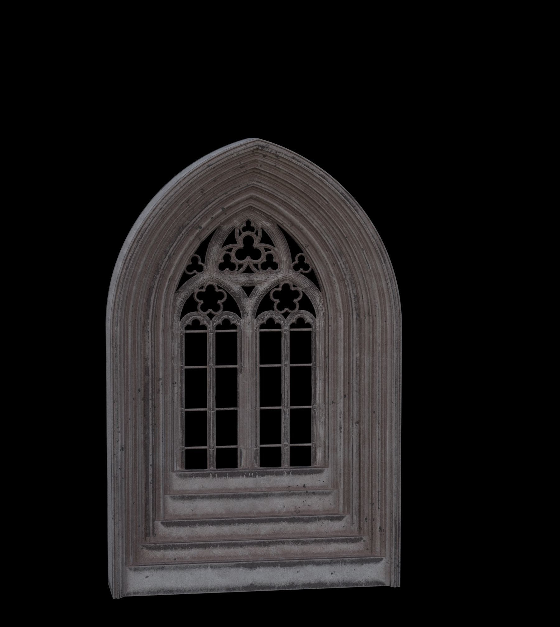 05 Medieval Textured windows pack 01 Low-poly 3D model_19