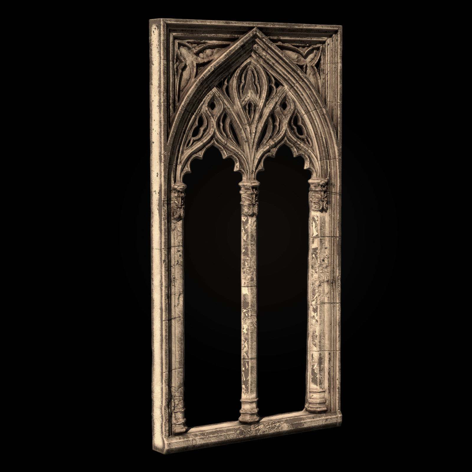 05 Medieval Textured windows pack 01 Low-poly 3D model_12