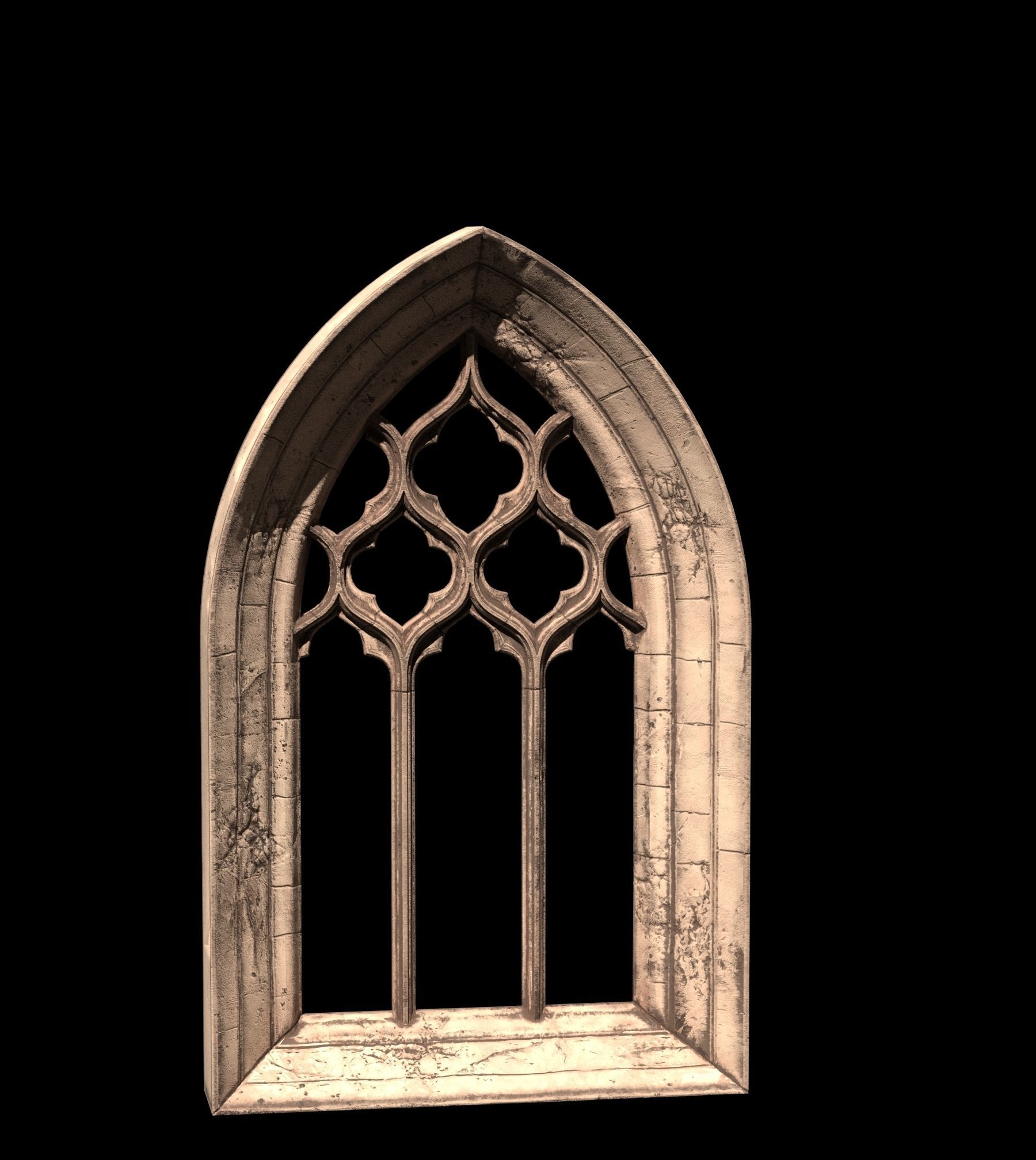 05 Medieval Textured windows pack 01 Low-poly 3D model_10