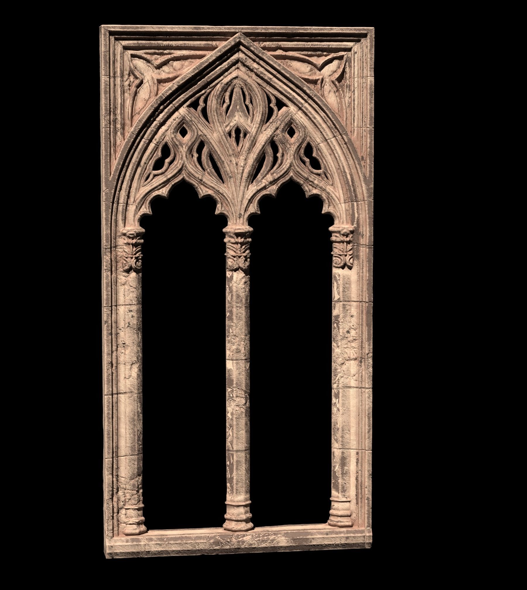 05 Medieval Textured windows pack 01 Low-poly 3D model_7