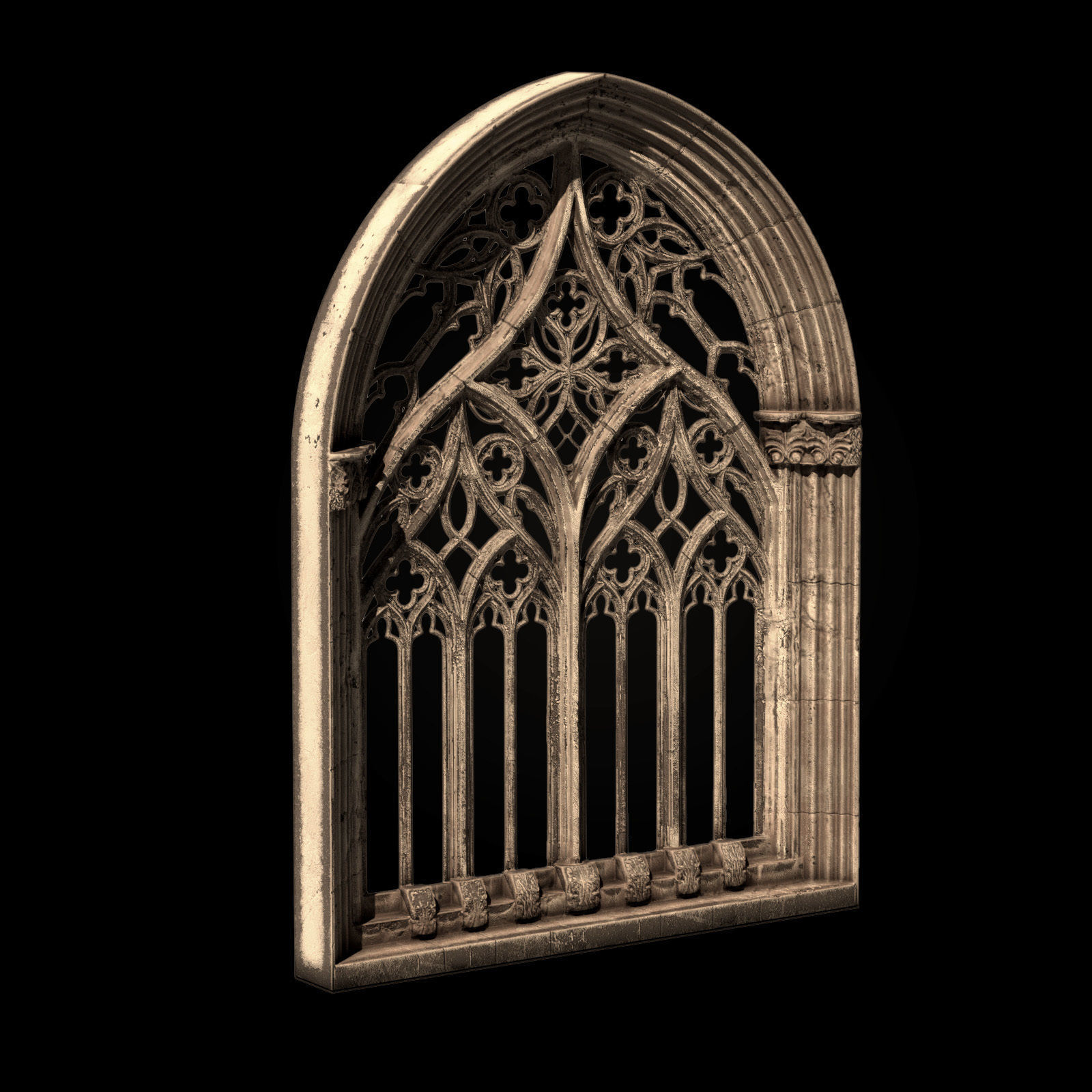 05 Medieval Textured windows pack 01 Low-poly 3D model_13