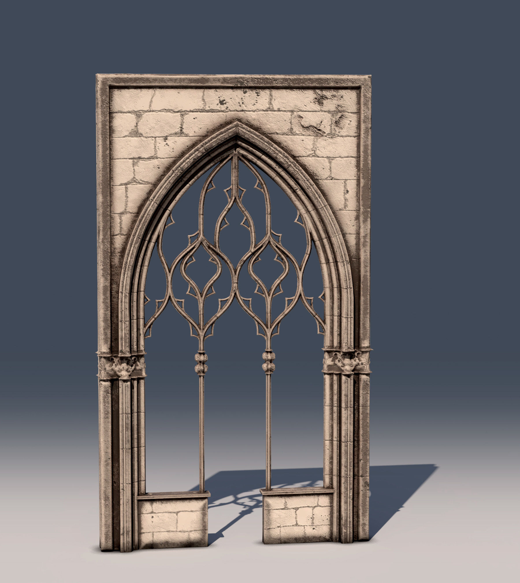 05 Medieval Textured windows pack 01 Low-poly 3D model_1