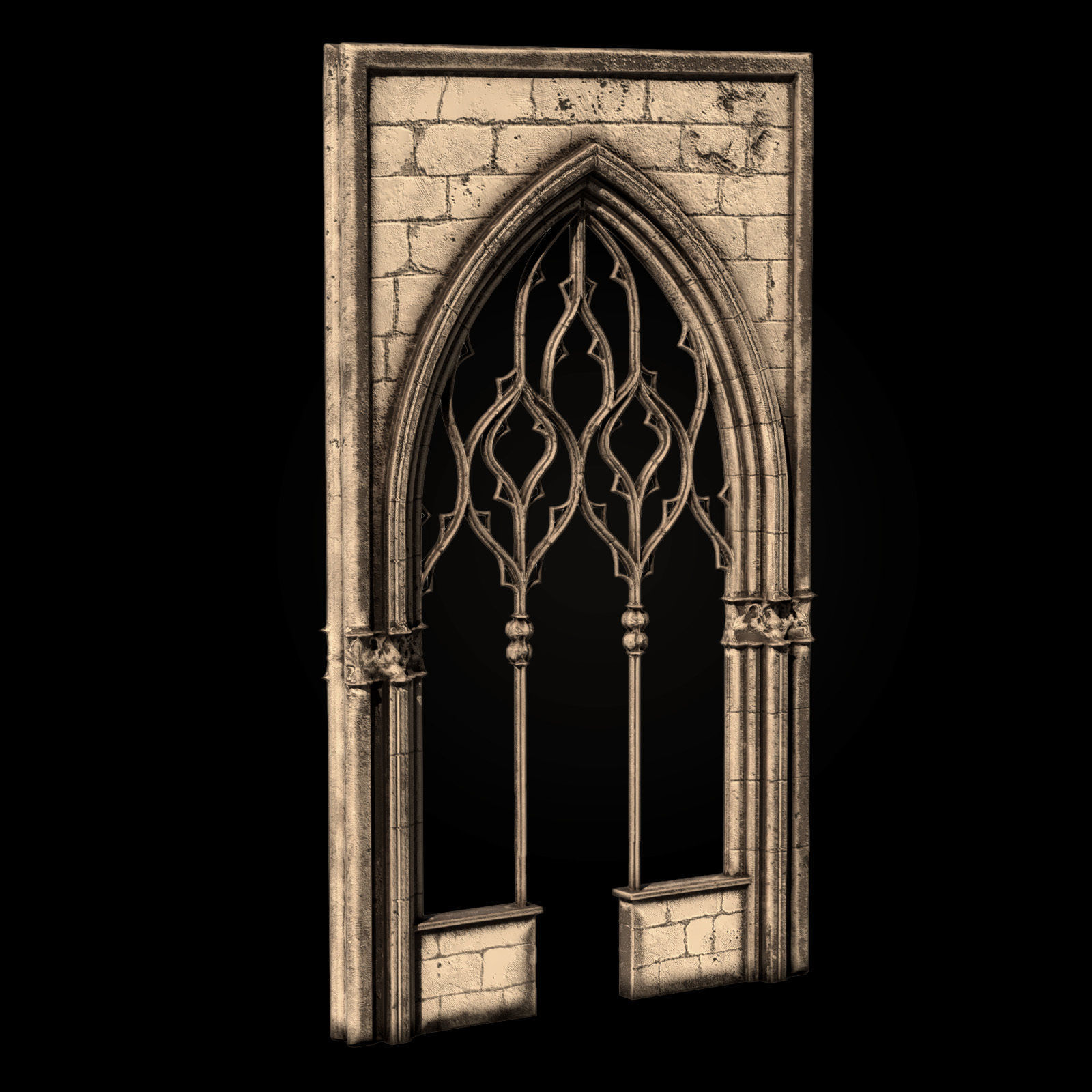 05 Medieval Textured windows pack 01 Low-poly 3D model_11